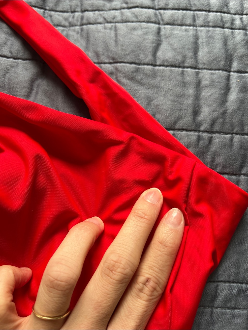 Summersalt Lava Red One-Shoulder One Piece Swimsuit NWOT - Picture 6 of 6